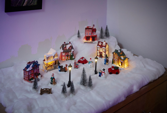 Vinterlandskap LED 25 delar Stemning